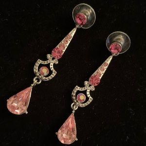 🆕🔥Crystal Pink Earrings Teardrop